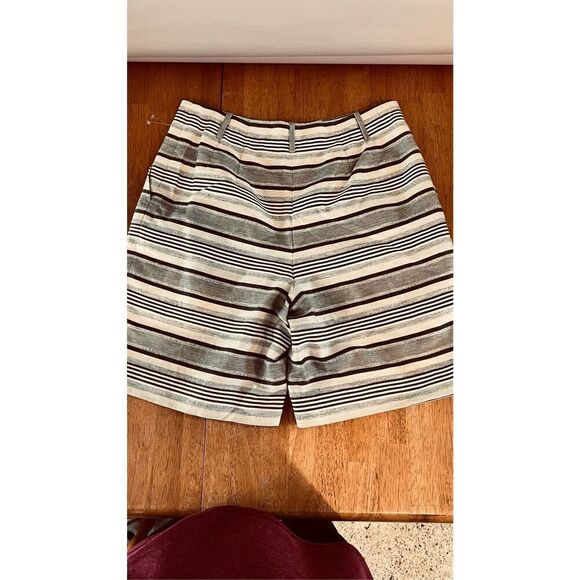 Lafayette 148 Rivington Bermuda SHorts Mica Stripe SZ 6 Linen Blend - Picture 9 of 9